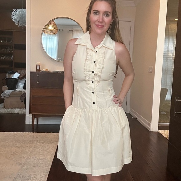 VINTAGE/RARE Silk Cotton Lilly Pulitzer Drop Waist Dress size 2 White Label - Picture 3 of 6